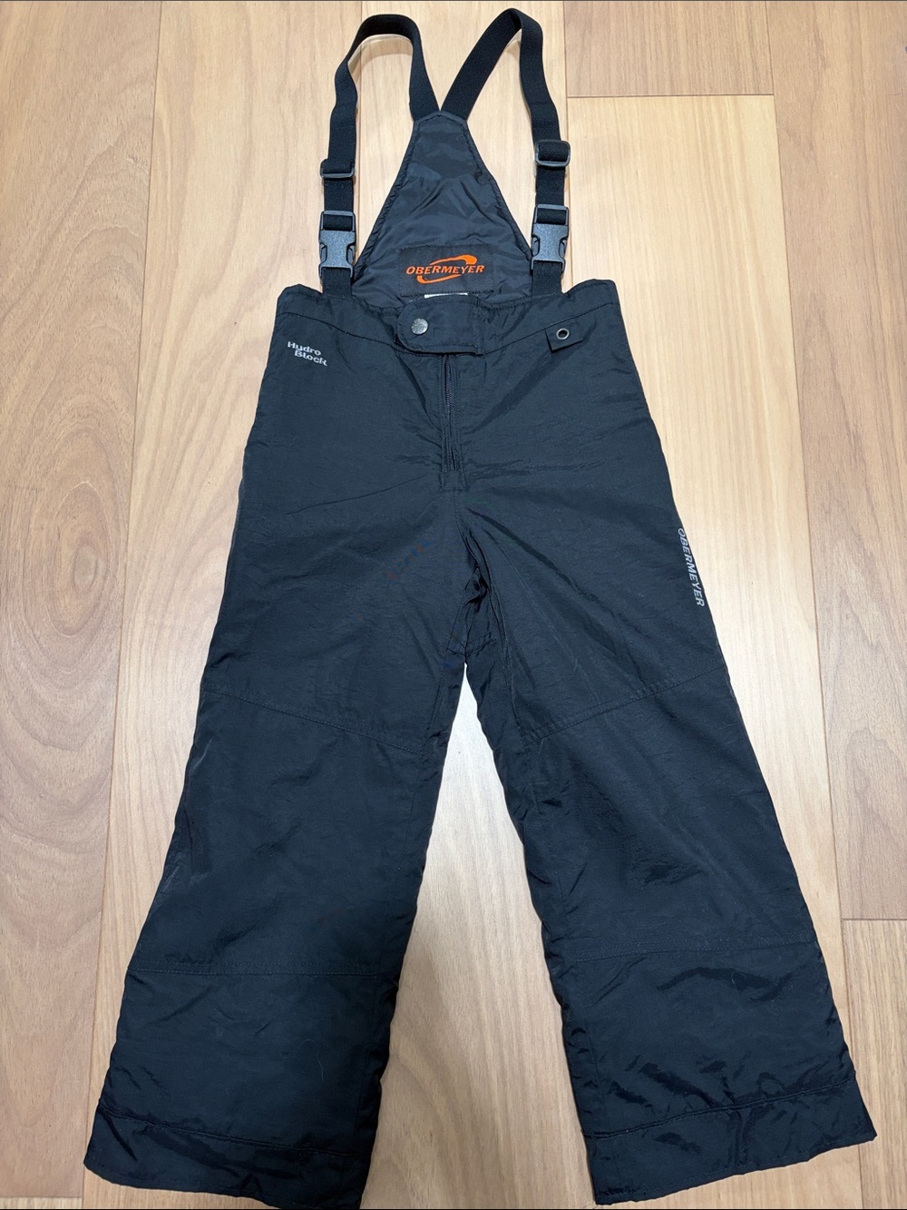 Obermeyer Black Kids Snow Bib Overalls with Adjustable Straps